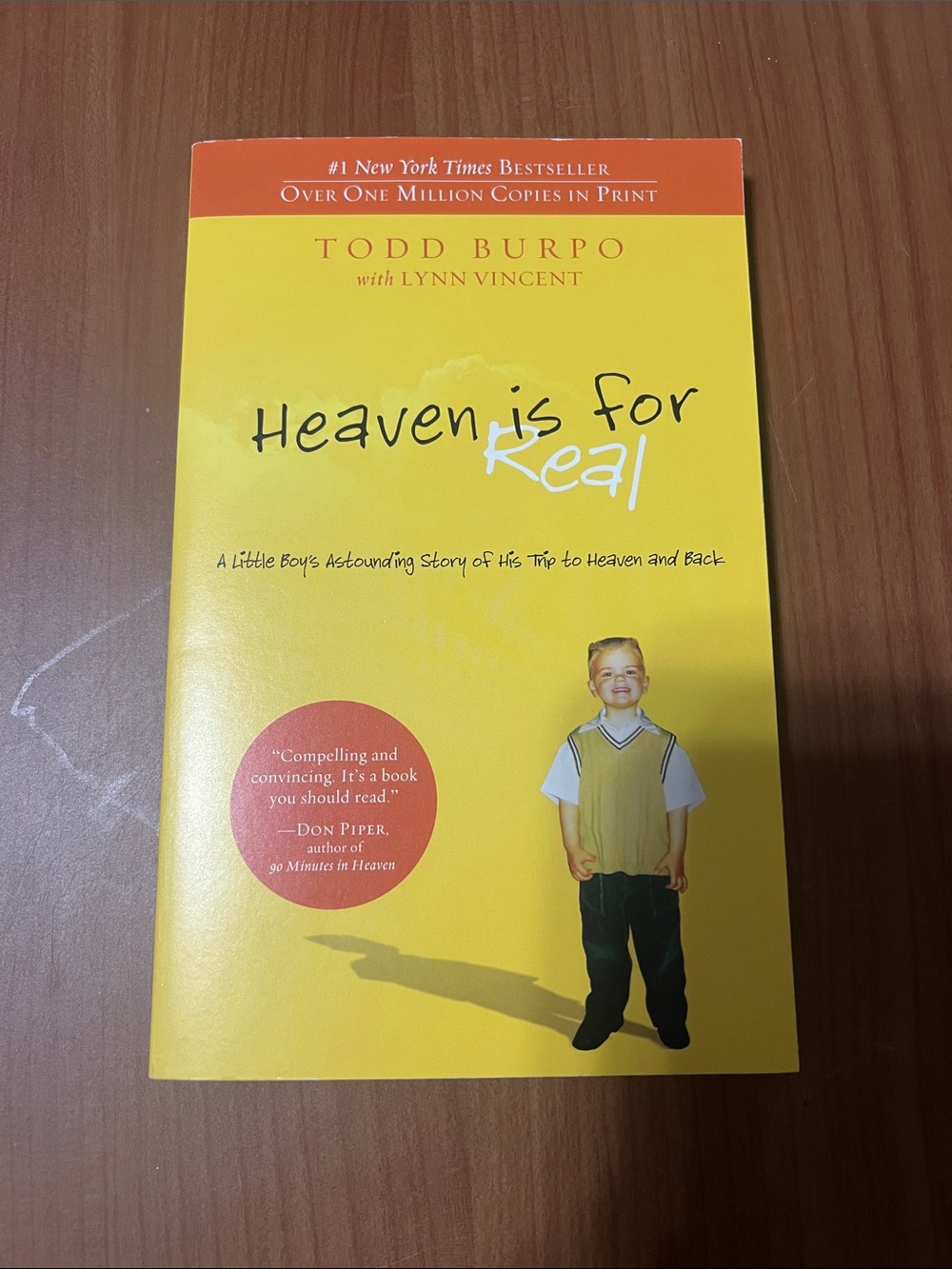 Heaven Is for Real by Todd Burpo - Yellow Paperback